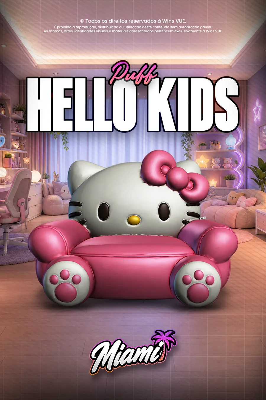 Puff Hello Kitty Kids